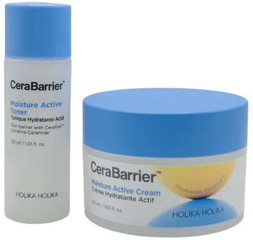 Zestaw do pielęgnacji twarzy Holika Holika CeraBarrier Toner nawilżający 30 ml + Krem nawilżający 50 ml (8806334392727)