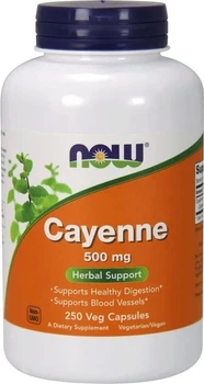 Pieprz kajeński Now Foods Cayenne 500 mg 250 kapsułek (733739046277)