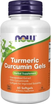 Kurkuma Now Foods Turmeric Curcumin Gels 60 kapsułek miękkich (733739049384)
