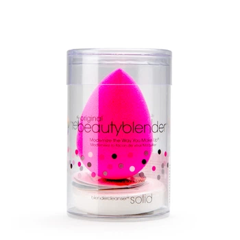 Спонж для макияжа Beauty Blender Original и мыло для очищения спонжа Solid Blender Cleanser