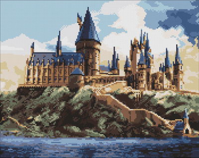 Алмазна мозаїка вишивка на підрамнику 5D Harry Potter: Гоґвортс вдень 40х50 см AMO20360