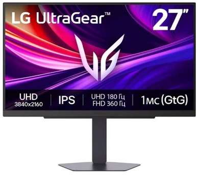 Монитор lg 27" 27g810a-b 2xHDMI, dp, usb, Audio, ips, 3840x2160, 180/360Hz, 1ms, dci-p3 95%, g-sync, FreeSync, Pivot, hdr400 27g810a-b