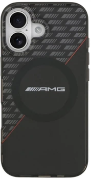 Чохол AMG Double Layer Transparent Rhombs MagSafe для Apple iPhone 17 Black/Red (3666339541668)