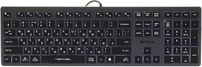 Клавіатура дротова A4Tech FX60 USB Grey White backlit (4711421979009)