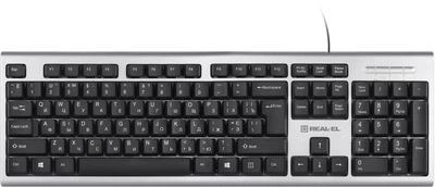 Клавиатура проводная Real-El 507 Standard USB Silver (EL123100046)