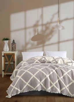 Муслинове покривало Ivory 230х250 см Бежеве N2/3