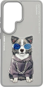Etui Nimmy Glasses Cool Dog do Samsung Galaxy S26 Ultra Grey (N-YJ-S26-ultra-028)