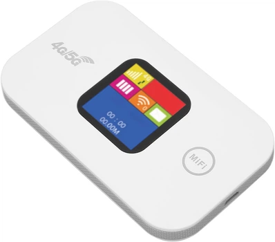 Портативний 4G/5G LTE роутер Pix-Link Mobile Router PH319-E кишеньковий Wi-Fi модем з LED-дисплеєм White (19182)
