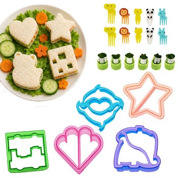 Дитячий набір форм Sandwich Cutter (21 предмет) для вирізання фруктів, овочів, бутербродів