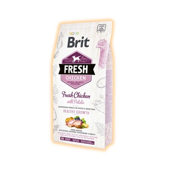 Сухой корм Brit Fresh с курицей и картофелем для щенков и молодых собак всех пород, 2.5 кг