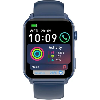 Смарт-часы Blackview R30 Max 1,91" TFT 280×320 Bluetooth 5.2 с пульсометром, шагомером и микрофоном 450 мАч Blue (6931548323181)