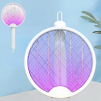 Электрическая мухобойка ракетка от насекомых Electric Mosquito Swatter Аккумуляторная антимоскитная лампа от комаров и мух