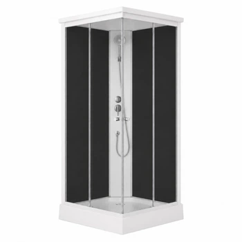 Душовий бокс Lidz Kubis SB90x90.SAT.LOW.GR, скло тоноване 4 мм