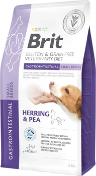 Сухий беззерновий корм для собак малих порід Brit VD Dog Gastrointestinal Small Breeds при проблемах з травленням з оселедцем 2 кг (8595602573714)