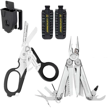 Набір Мультитул Leatherman Wave Plus 832524 + Ножиці Raptor 831742 + Комплект біт Bit Kit 2 половини