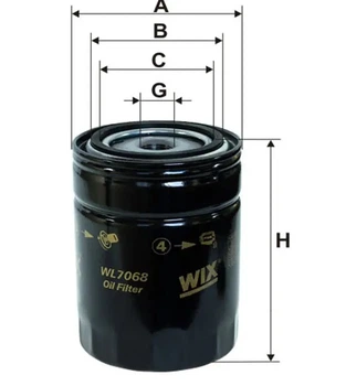 Фильтр масляный (OP 525) WIX FILTERS WL7068 WIX Filters (WL7068)