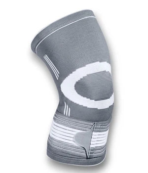 Наколенник для суставов (бандаж) EasyFit EF-0083-M с фиксирующим ремнем M 1 шт Серо-белый