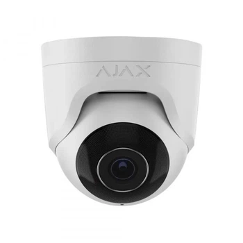 IP-камера дротова Ajax TurretCam, 5мп, 4 мм, Poe, True wdr, ip 65, ік 35 м, аудіо, кут огляду 75°до 85°, купольна, біла 000039308