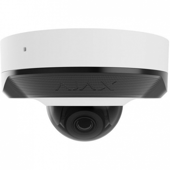 IP-камера дротова Ajax DomeCam Mini, 5мп, 2.8 мм, Poe, True wdr, ip 65, ік 30 м, аудіо, кут огляду 100° до 110°, мінішквартира, біла 000039319