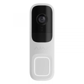 Видеозвонок Ajax Doorbell, универсальная установка, 4 мп, 155° вертикальный 90° горизонтальный, ик 6м, дальность обнаружения движения 4м, искусственный интеллект, wi-fi, белый 000053539