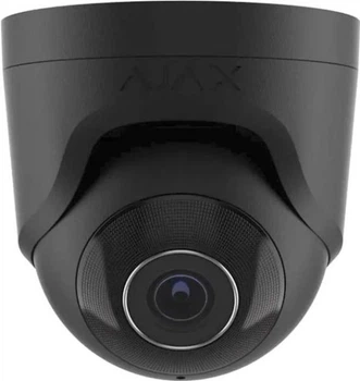 IP-камера дротова Ajax TurretCam, 8мп, 4 мм, Poe, True wdr, ip 65, ік 35 м, аудіо, кут огляду 75°до 85°, купольна, чорна 000039326