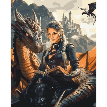 Картина за номерами "Четверте крило. Обрана драконом" Origami LW3522, 40х50 см
