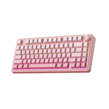 Игровая механическая клавиатура AULA F75 / Три режима подключения / Dream Sakura Switch / Pink