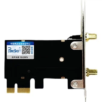 PERCKO Intel AX210 Pro Gigabit 5G Wireless Network Card, WiFi 6E, Intel PCI-E Network Card for Desktop Computers, Bluetooth Gaming, Linux Computer WiFi Receiver