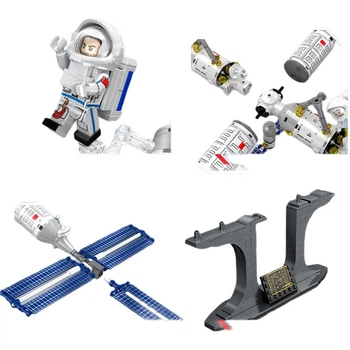 Игрушечный космический корабль Senbaojimu Space Assembly Station, подарок на день рождения для мальчиков, Космическая станция (фаза II) 203354