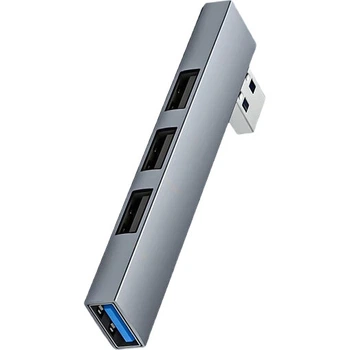 Бездротова USB-док-станція для ноутбука Youlianxing з прямим підключенням, встановлювана з лівого боку, USB-розгалужувач 1-к-4, розширювальний концентратор, USB-концентратор, USB-флеш-накопичувач, миша, клавіатура.
