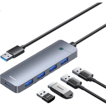 Универсальный USB 3.0-концентратор Baseus, док-станция, зарядное устройство, разветвитель, адаптер-конвертер для ноутбуков Huawei и Lenovo с разъемом Type-C, длина кабеля 0,5 метра.