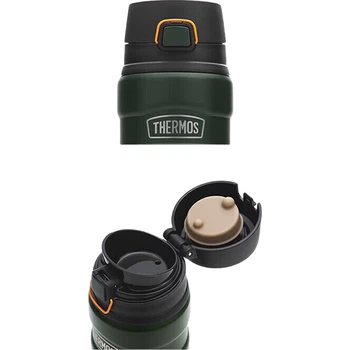 Термокружка THERMOS, нержавеющая сталь 316, для студентов и мужчин, 500 мл, для чая/холодного/горячего, модель TSK2-500S NVB, цвет Atlantic Blue.