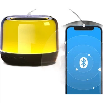 Беспроводная колонка HP S02 Bluetooth, миниатюрная, с цветными световыми эффектами, ритмичная, для компьютера, телефона, домашнего использования, мини-сабвуфер, небольшая портативная беспроводная колонка TWS для использования на открытом воздухе.