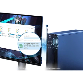 Беспроводной сетевой адаптер UGREEN USB WiFi 6 без драйверов, AX900 двухдиапазонный 5G, настольный WiFi-приемник, внешняя высокоэффективная антенна для компьютера и ноутбука.