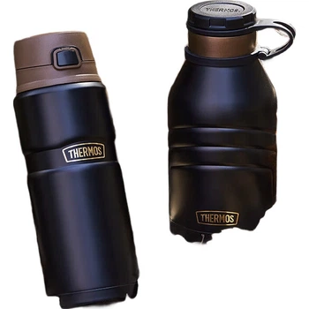 Термокухоль THERMOS нержавіюча сталь 316, 500 мл, із ситечком, TSK2-500S BK