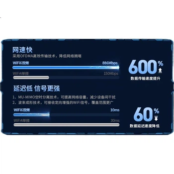 Усовершенствованный USB-адаптер Newmine Four-Antenna AX910 с поддержкой WiFi 6, не требующий установки драйверов, для настольных компьютеров и ноутбуков. Двухдиапазонный универсальный WiFi-передатчик 5G.