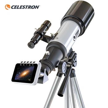 Астрономический телескоп Celestron 70400L для наблюдения за Луной с экраном, подходит для детей и студентов. Образовательный подарок на день рождения или праздник.