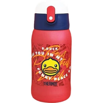 Термокружка THERMOS, нержавеющая сталь 316L, для взрослых, студентов, детей, коллекция "Back-To Season", коллаборация с Little Yellow Duck, 550 мл.