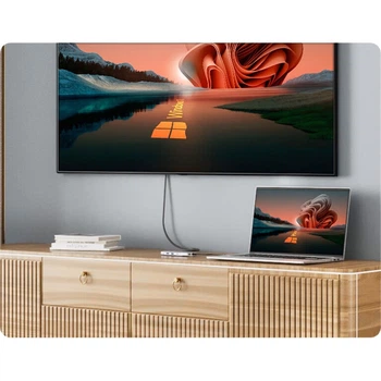 Багатофункціональна розширювальна док-станція CreHiVi Type-C, 4K-хаб, HDMI-перетворювач, адаптер швидкої зарядки PD, перетворювач Apple USB 3.0 для ноутбука, подовжувач