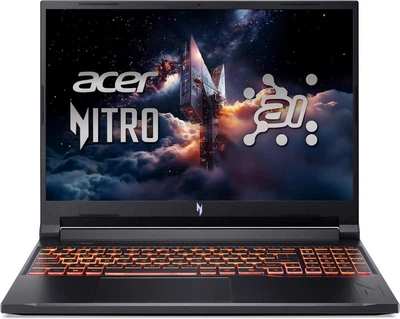 Ноутбук Acer 16 Nitro V 16 ANV16-42 WUXGA IPS/Ryzen 5 240/16GB/1TB/RTX 4050 6GB/DOS/Black (NH.U1JEU.008)