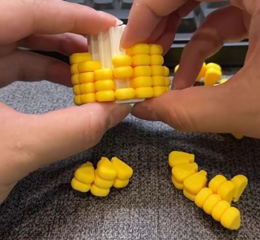 3D Головоломка-конструктор Кукурудза антистрес Corn Puzzle розвиваючий пазл-брелок для дітей та дорослих Жовтий (AN)34624