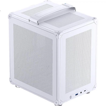 Мини-корпус JONSBO C6 ITX белого цвета (четырехсторонняя сетчатая панель/три места для вентиляторов/разъем Type-C на передней панели/блок питания ATX/кулер для процессора ≤170 мм/видеокарта 255 мм)