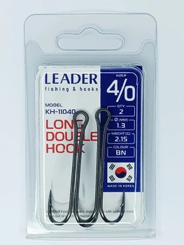 Двійник Leader LONG DOUBLE № 4/0 (2 hooks)