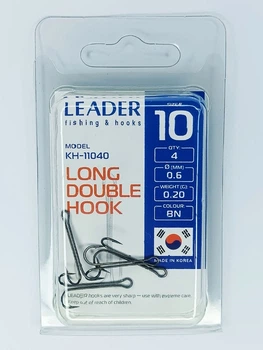 Двійник Leader LONG DOUBLE №10 (4 hooks)