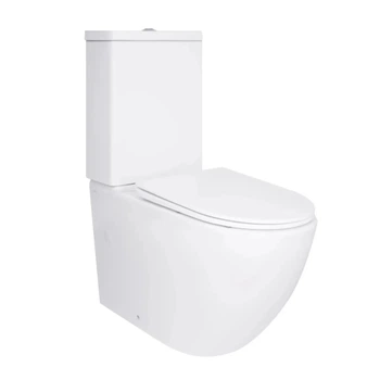 Унітаз підлоговий Qtap Jay Eco Ultra Quiet 640x360x835мм безобідковий з сидінням Soft close білий (QTJAY27W48749)