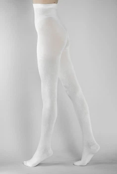 Колготи жіночі бавовняні COTTON 300 (рубчик), р.4, ecru