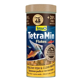 Корм сухий Tetra Min Flakes для акваріумних риб в пластівцях 250мл + 20%