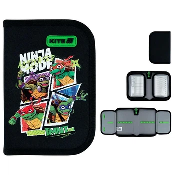 Пенал без наполнения Kite Ninja Turtles NT26-622, 1 отделение, 2 отворота
