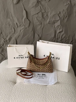 Сумка женская Coach Juliet Shoulder Bag 25 Premium через плече бежевый