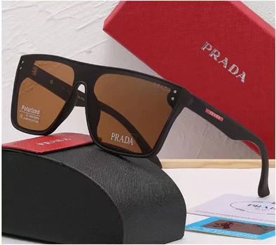 Брендовые очки маска Pr 69094 brown